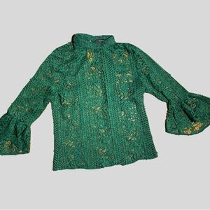 Primark Vibrant Green Lace Top